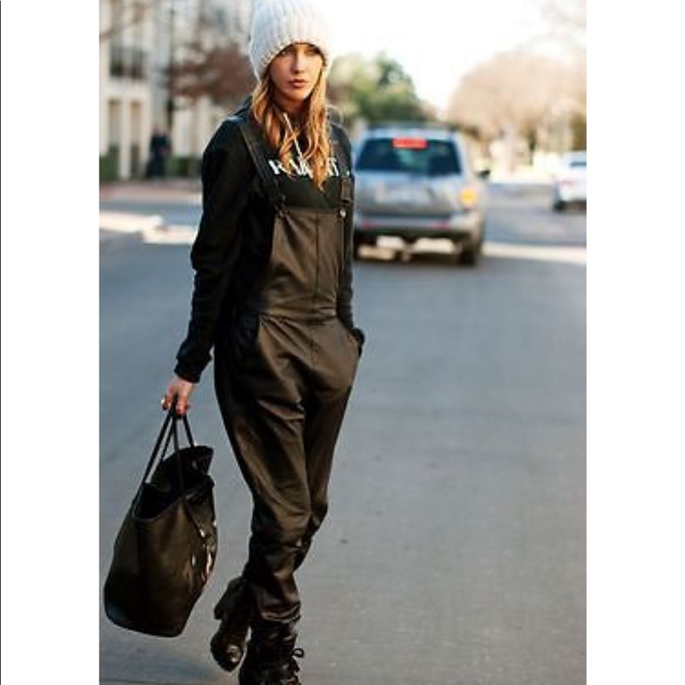 Rag and bone leather overalls